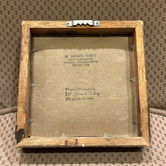 Original Miniature Watercolor On Paper By W. Girard Tobey Artist Signed - Picture 8 of 8